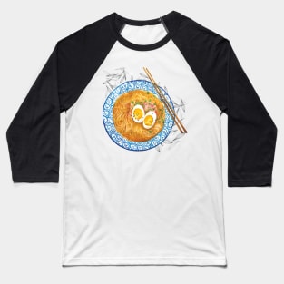 Powered By Ramen - Watercolour food illustration Baseball T-Shirt